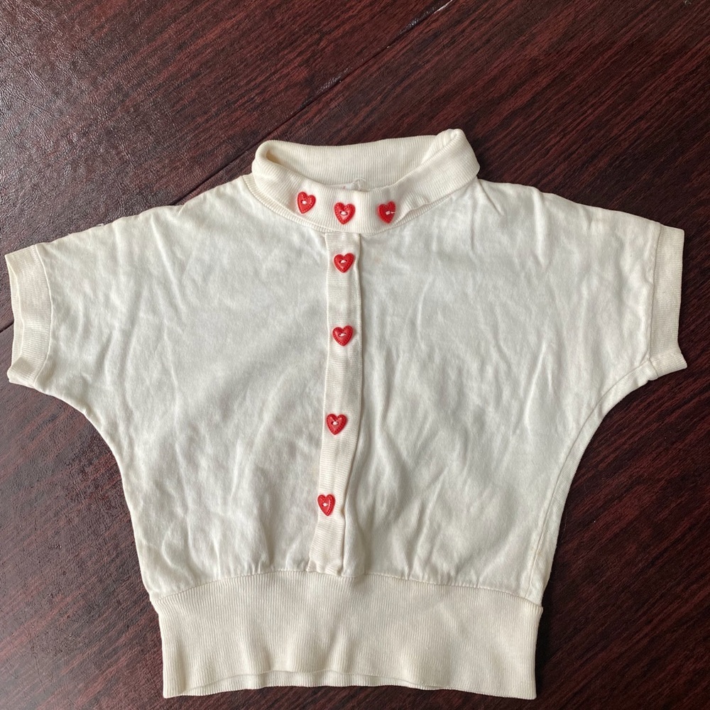 Vintage 1950’s Girls Size 7 Valentines top/shirt